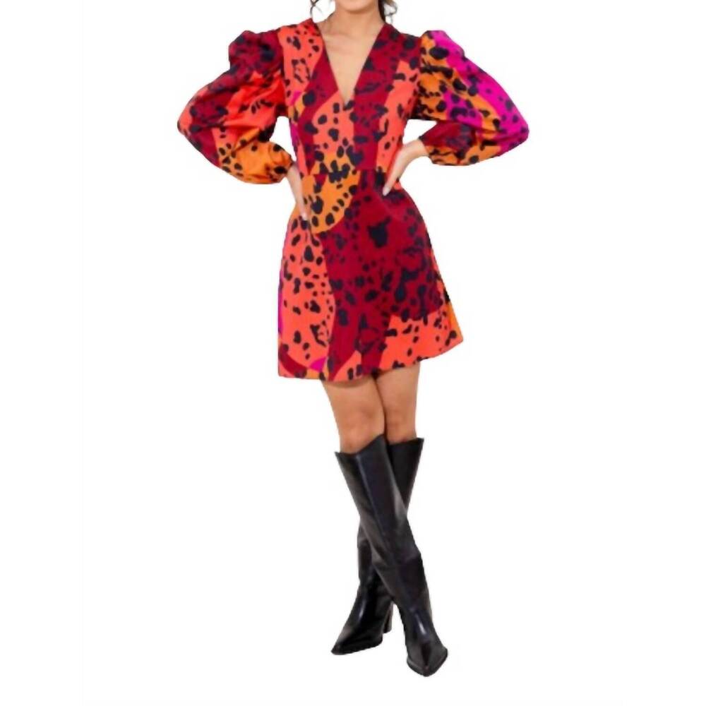 NEW ALDEN ADAIR bridgette mini dress in panthera - Picture 3 of 3